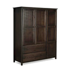 Grain Wood Furniture Armoire Shaker en bois à 3 portes - 60x72x22