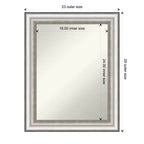 Miroir mural de salle de bain 23"x29" sans biseau - Rectangulaire moderne