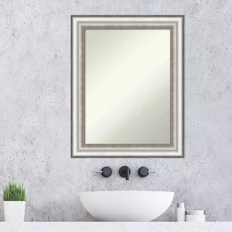 Miroir mural de salle de bain 23"x29" sans biseau - Rectangulaire moderne