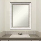 Miroir mural de salle de bain 23"x29" sans biseau - Rectangulaire moderne