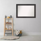 Miroir mural de salle de bain en bois gris grange 33"x27" non biseauté
