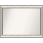 43" x 32" Non-Beveled Salon Silver Wall Mirror - Amanti Art