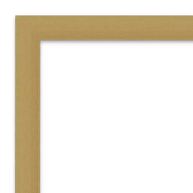 Miroir mural brossé doré non biseauté 40"x28" – Rectangle moderne, cadre en polystyrène