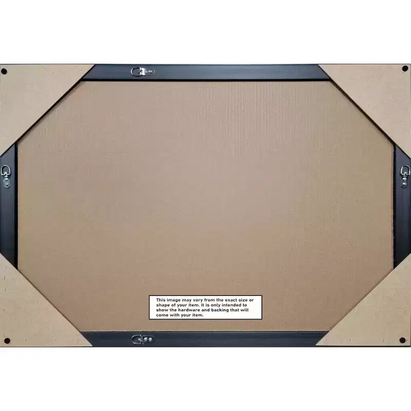 Miroir mural de salle de bain 40"x29" Morgan en bois blanc/bleu non biseauté – Matériel de montage inclus