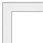 Miroir mural de salle de bain blanc étroit non biseauté 30"x30" – Matériel de fixation inclus