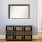 Miroir mural argenté orné non biseauté 101 x 71 cm – Cadre en polystyrène