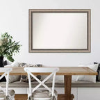 Miroir mural argenté orné non biseauté 101 x 71 cm – Cadre en polystyrène