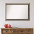 Miroir mural argenté orné non biseauté 101 x 71 cm – Cadre en polystyrène
