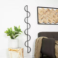 Miroir Mural Onde Empilée Mince 150x18 cm en Bois à 8 Couches – Décor de Vanité Minimaliste Moderne