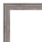 Miroir mural de salle de bain noir non biseauté 42"x30" – Rectangle, cadre en polystyrène