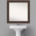 Miroir mural de salle de bain carré Wildwood Brown 31"x31" sans biseau