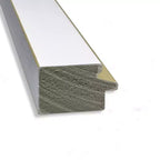 Miroir de porte étroit 17"x51" blanc doré sans biseau sur toute la longueur
