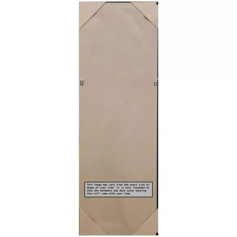 Miroir de porte étroit 17"x51" blanc doré sans biseau sur toute la longueur
