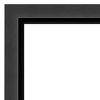 Miroir mural de salle de bain 33"x27" noir tuxedo sans biseau – Rectangulaire, cadre en polystyrène