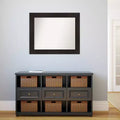 Miroir mural non biseauté 34"x28" Espresso – Cadre en polystyrène