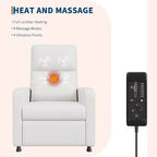 Fauteuil inclinable électrique avec massage, chaleur, poches de rangement et USB – Fauteuil de cinéma maison en similicuir