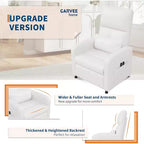 Fauteuil inclinable électrique avec massage, chaleur, poches de rangement et USB – Fauteuil de cinéma maison en similicuir