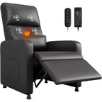 Acekool Power Recliner Chair with Massage, Heat, Storage Pockets & USB, Faux Leather Home Theater Chair