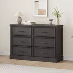Table de Chevet Moderne avec Tiroirs, Meuble de Rangement, Parfaite pour la Chambre, Organisateur de Tiroirs, Bois Robuste, Design Compact, Grain de Bois Noir