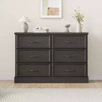 Modern Drawer Bedside Table Storage Cabinet  Perfect for Bedroom, Drawer Organizer, Sturdy Wood, Space-Saving Design  Black Wood Grain