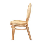 Chaise de salle à manger en rotin – Marron naturel, Aucun assemblage, Cadre en bois
