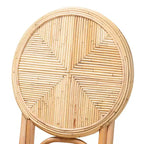 Chaise de salle à manger en rotin – Marron naturel, Aucun assemblage, Cadre en bois