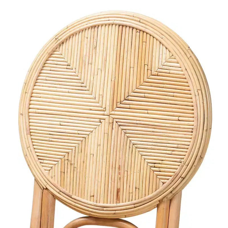 Chaise de salle à manger en rotin – Marron naturel, Aucun assemblage, Cadre en bois