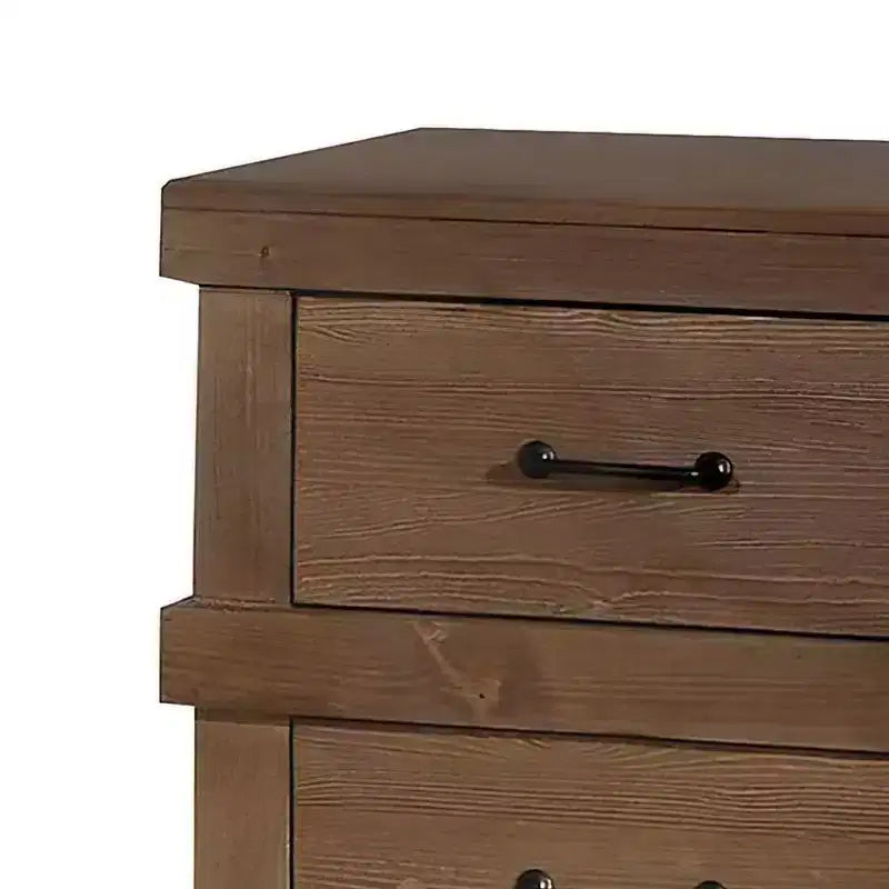 Table de chevet antique en chêne – Rangement de chambre classique avec tiroir