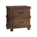Table de chevet antique en chêne – Rangement de chambre classique avec tiroir