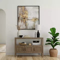 Miroir mural de salle de bain 42"x30" en planches rustiques Espresso – Matériel de fixation inclus