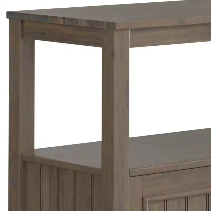 Miroir mural de salle de bain 42"x30" en planches rustiques Espresso – Matériel de fixation inclus