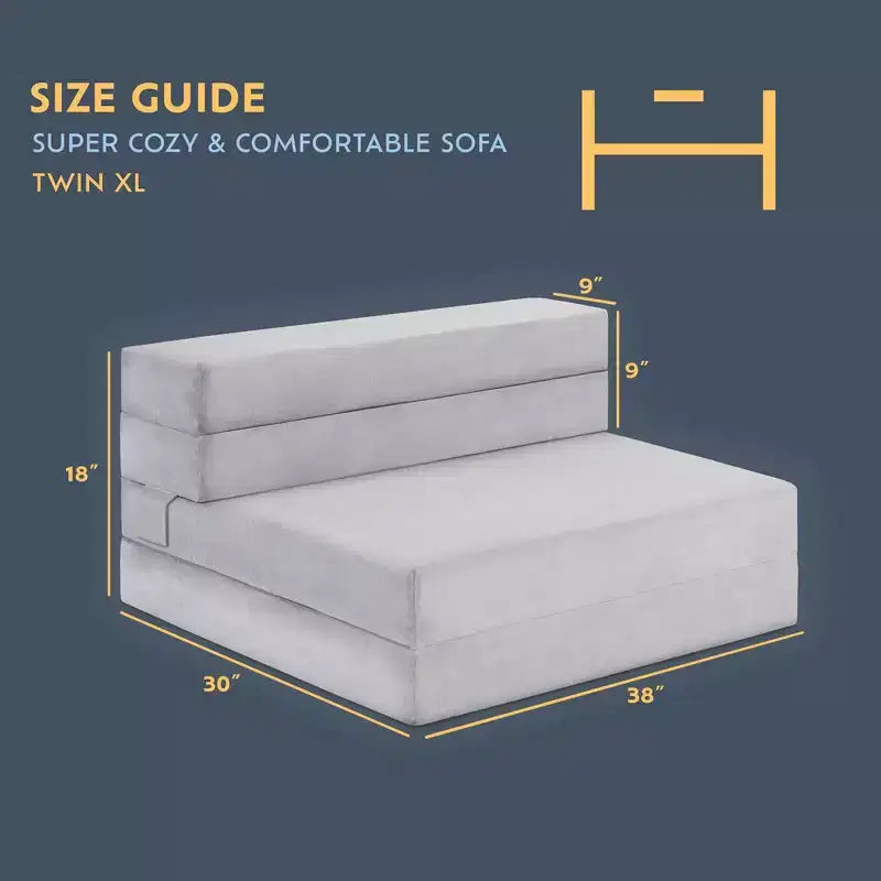 Matelas pliant 4,5" – Canapé-lit pliant et tapis de sol d'appoint