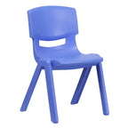 Lot de 5 chaises scolaires empilables en plastique, hauteur d'assise 39,4 cm