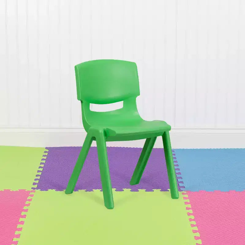 Lot de 5 chaises scolaires empilables en plastique, hauteur d'assise 39,4 cm