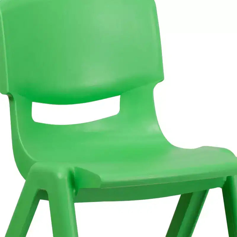Lot de 5 chaises scolaires empilables en plastique, hauteur d'assise 39,4 cm