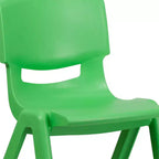 Lot de 5 chaises scolaires empilables en plastique, hauteur d'assise 39,4 cm