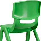 Lot de 5 chaises scolaires empilables en plastique, hauteur d'assise 39,4 cm