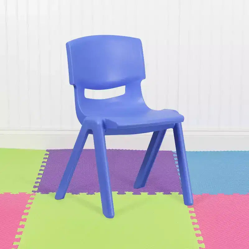 Lot de 5 chaises scolaires empilables en plastique, hauteur d'assise 39,4 cm