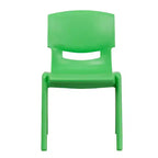 Lot de 5 chaises scolaires empilables en plastique, hauteur d'assise 39,4 cm
