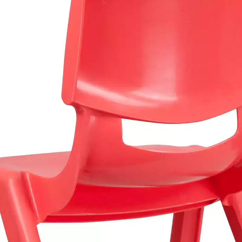 Lot de 5 chaises scolaires empilables en plastique, hauteur d'assise 39,4 cm
