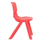 Lot de 5 chaises scolaires empilables en plastique, hauteur d'assise 39,4 cm