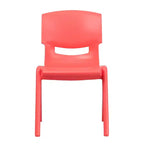 Lot de 5 chaises scolaires empilables en plastique, hauteur d'assise 39,4 cm