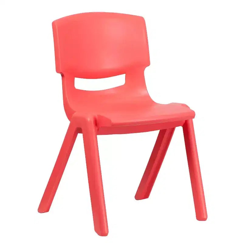 Lot de 5 chaises scolaires empilables en plastique, hauteur d'assise 39,4 cm