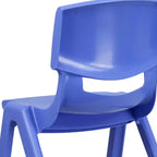 Lot de 5 chaises scolaires empilables en plastique, hauteur d'assise 39,4 cm