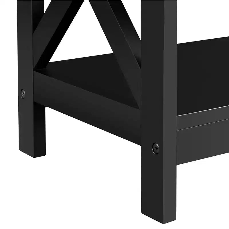 Table console en bois à 3 niveaux avec prise de courant – Table d'entrée