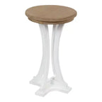 Kate and Laurel Linsley Round Wood Side Table, 16 Diameter, Rustic Brown