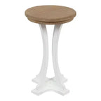 Table d'appoint ronde en bois 16" – Brun rustique