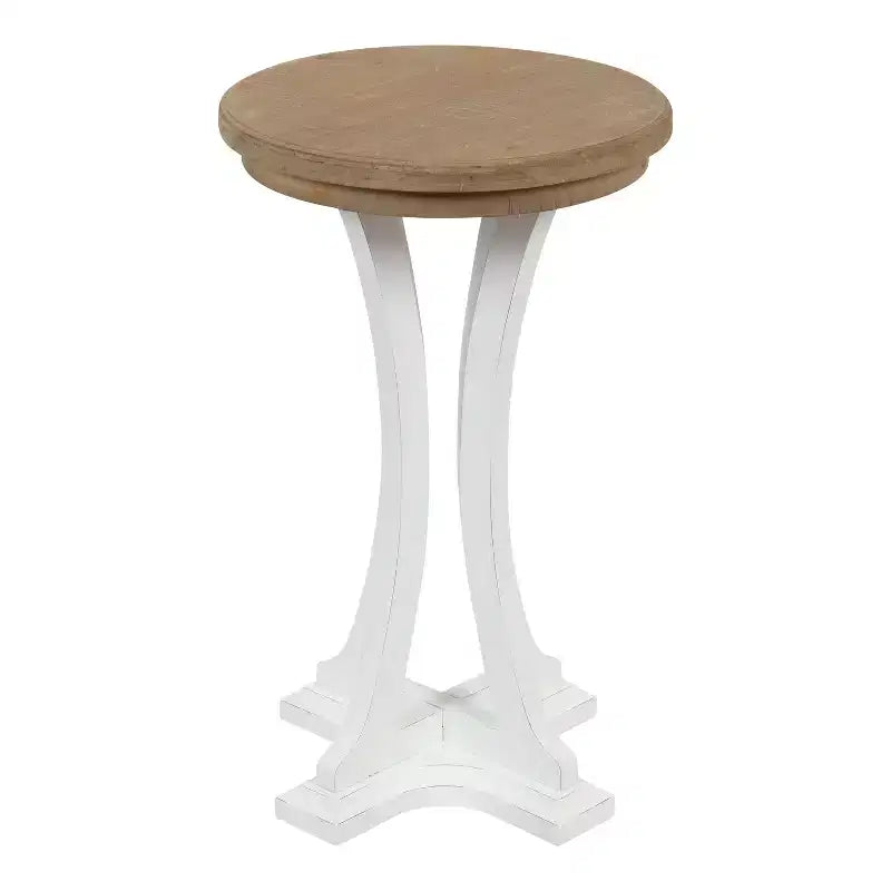 Table d'appoint ronde en bois 16" – Brun rustique