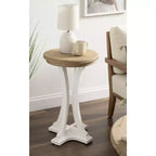 Table d'appoint ronde en bois 16" – Brun rustique