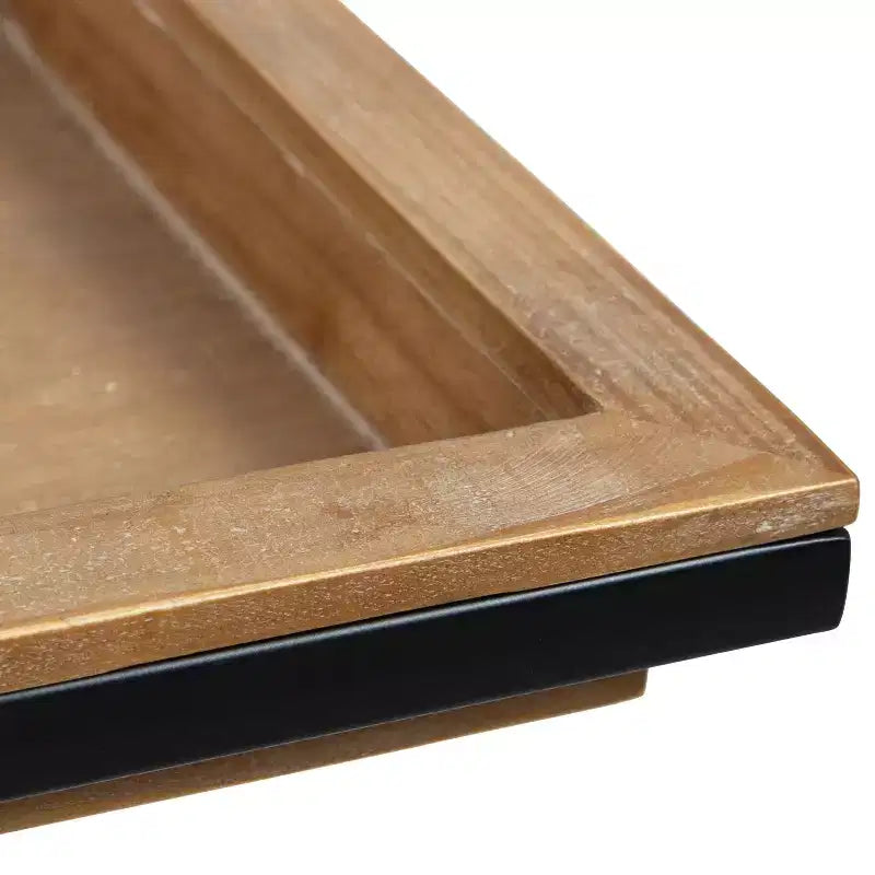 Bout de canapé en bois et métal – Table d'appoint moderne avec étagère